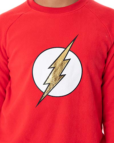 Dc Comics Boys' The Flash Superhero Fleece Long Sleeve Raglan Shirt And Pant 2 Piece Kids Pajama Set #TOP1