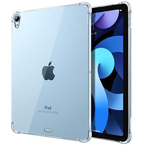TiMOVO Case for New iPad Air 4th Generation, iPad Air Case 4th Generation (10.9-inch, 2022), [Support Touch ID & Apple Pencil Charging] Slim Clear TPU Protective Shell with 4 Air Cushion - Clear