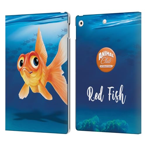 Étui Poisson Rouge iPad 10.2 Pouces Coque Portefeuille Cuir pour Tablette Apple 2020 2021