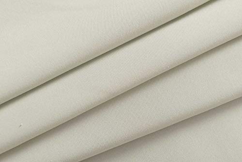 Gardinenbox 2er Set Vorhänge Schal Schlaufen »Berlin« HxB 175x140 cm Creme Blickdicht Microsatin Lichtdurchlässig Kräuselband Uni Matt, 20400N2