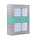 Fitted Crib Sheet Set | Toddler Sheet Set 2 Pack 100% Jersey Cotton for Baby Boy Blue Chevron and Polka Dots by Ely's & Co.