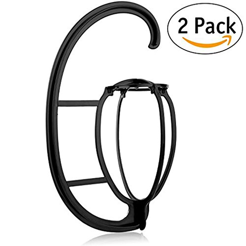 CLOCOLOR Noir Perruque Support Artificielle Perruque Présentoir Mannequin Chapeau Support Lot de 2 Cover