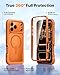 Diaclara Magnetic Designed for iPhone 17 Pro Max Case Full Body Bumper,[Compatible with MagSafe] Military Drop Proof Cover with Built-in Touch Sensitive Anti-Scratch Screen Protector,Orange