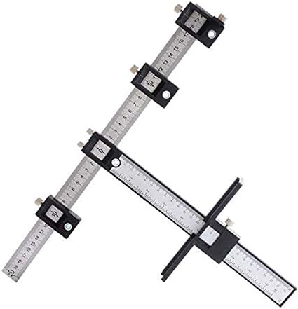 Cabinet Hardware Jig/Punch Locator Drill Guide Template Wood Drilling Dowelling for Installation of Handles, Knobs on Doors and Drawer Pull with Center Punch Cabinet Knobs Tool