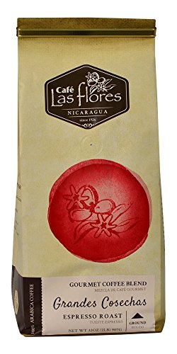 Grandes Cosechas, Gourmet Coffee, Ground Espresso Roast, 32 oz (2 pound) 100% Arabica - Nicaragua's Finest Coffee