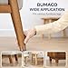 BUMACO Chair Leg Floor Protectors Square Chair Leg Protectors for Hardwood Floors Silicone Pads Covers to Protect Floors Clear-20 Pcs Square XL (1-1/2