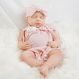KUICEO Reborn Baby Dolls that Lifelike -18.5 inch Full Body Silicone Sleeping Baby Girl Handmade Face Realistic Body Details for Children Gift