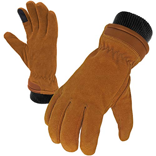 Skydeer Touch Screen Deerskin Suede Leather Warm Winter Gloves For Driving Running Cycling And Cold Weather Work (Sd8653T/L) #TOP3