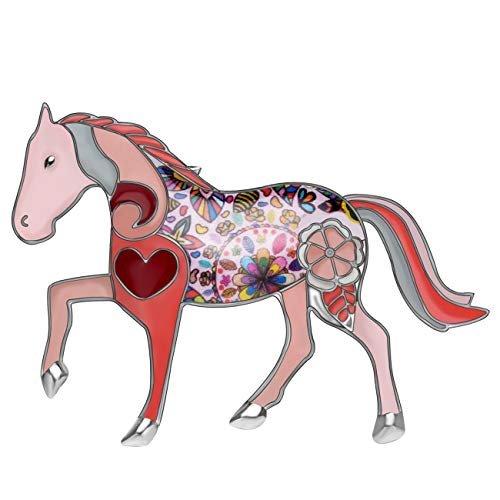 Cheval cadeaux élégants broches en émail coloré pour surprendre les femmes de votre vie