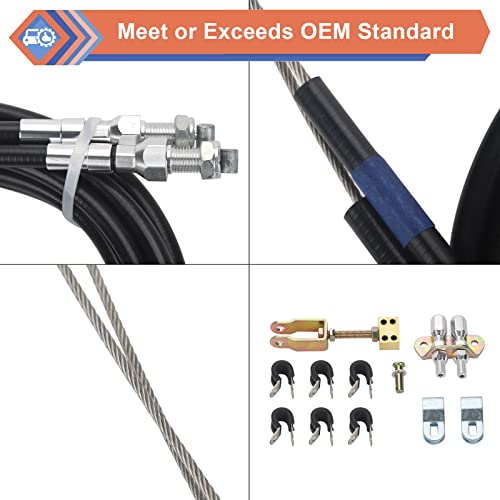 Zonfant Universal Parking Brake Emergency Brake Cable Complete Kit, Replace#330-9371 140-14415-R #TOP2
