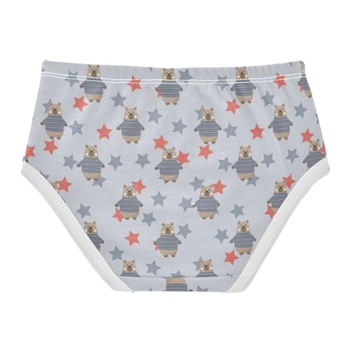 Girls' Underwear Bears Stars Cotton Stretch Comfort Toddler Panties2