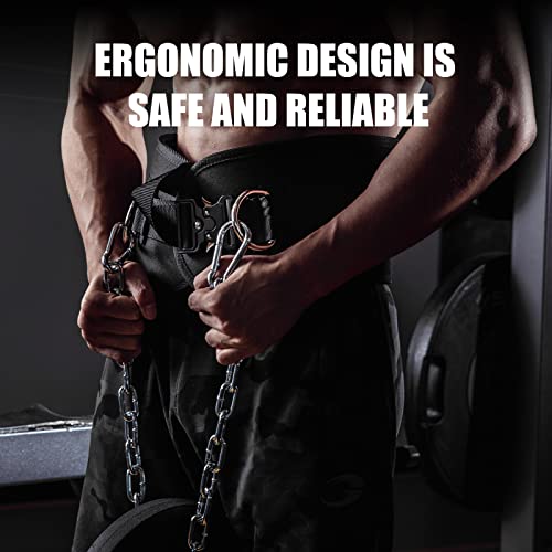 Manueklear Quick Locking Dip Belt, Weightlifting Belt, Weight Lifting Belts For Men Women Heavy Duty Dipping Powerlifting Belt With Chain 40 Inchs, Gym Deadlift For Squats, Pull Ups, Workout #TOP5