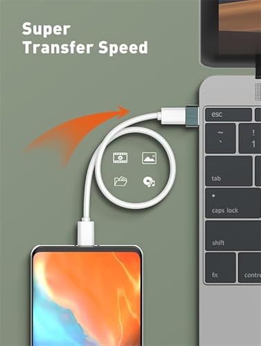 LDNIO LC150 USB-C Female to USB-A Male Adapter, Mini Plug & Play Converter, Fast Transmission, Aluminum Alloy Build – Gray