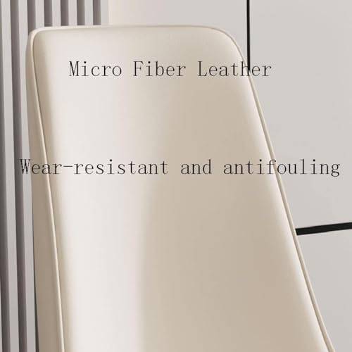 Chaise salle à manger cuir microfibre durable avec piétement fer