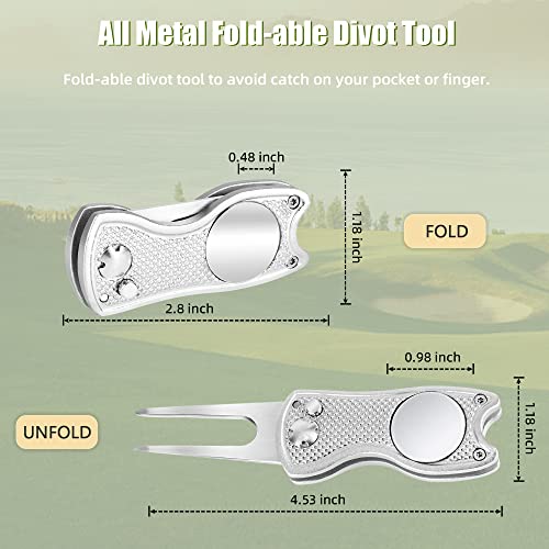 image for Mile High Life 2 Pieces Golf Divot Repair Tool w Magnetic Golf Ball Ma