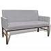 Produktbild Galapara Sitzbank Sofa Bank Einfach Sofabank mit Armlehn, Polsterbank Stoffpolsterung Gummibaumholz Küchensofa Wohnzimmer Sofa Bank Hellgrau 140 x 65 x 85 cm (B x T x H)