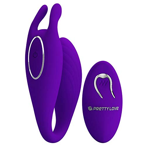 Vibrador de Casal Bill em Silicone Aveludado com Controle Remoto 12 cm x 3,2 cm