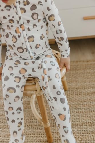 Image of Copper Pearl Baby Zip-Up Footie Pajamas - Soft Stretchy Sleep and Play Footies for Boys and Girls