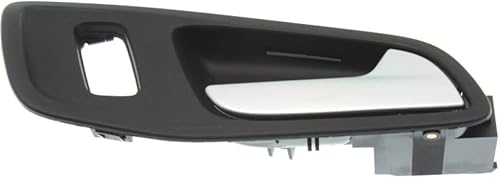 Miniatura 8 de Para Ford Escape 2013 14 15 16 2017 Manija de puerta interior delantera, lado pasajero bisel negro con palanca plateada | Recorte: SE/SEL/Titanium