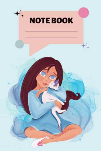 Cool anime lover graphic featuring an anime girl: Size 6x9 120 Blank Pages | Anime Themed Sketchbook for Drawing Sketching and Writing Notes