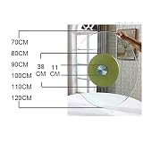 ZH-1 Vassoio Piatto Girevole Lazy Susan in Vetro temperato Trasparente da 28in-47in （70-120 cm per Tavolo da Pranzo della Cucina dell'hotel Domestico