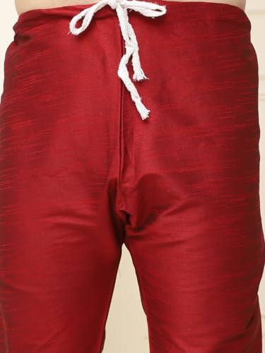 Image of SOJANYA Men's Dupion Silk Solid (Since 1958 Kurta Set & Churidaar Pyjama