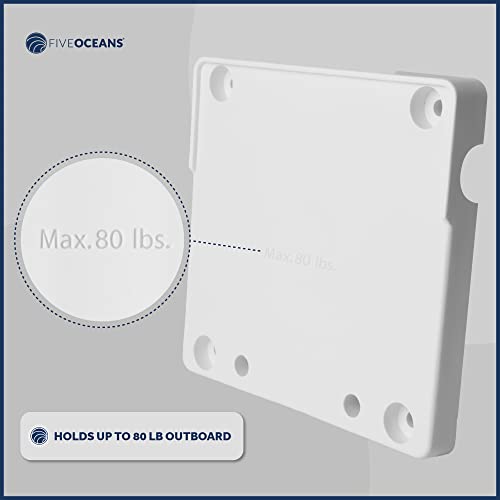 image for Five Oceans Rail Mount Outboard Motor Bracket, Up to 80 Lb Motors, Fit