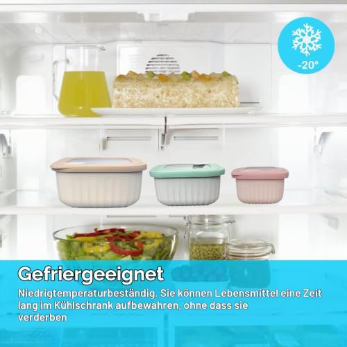 Foto von Frischhaltedosen mit Deckel Kunststoff 4er BPA-frei Vorratsdosen Set