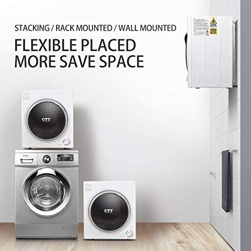 Miniatura 7 de CTT Secadora de ropa de 3.5 pies cúbicos, secadoras eléctricas de 1500 W para ropa, secadora de ropa eléctrica de 110 V con tambor de acero