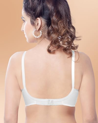 Image of Brida Kavya Xtra Soft Cotton Round Stitch Bra for Women | Full Coverage | Non-Padded | Wireless | Double Layer Support | Heavy Bust | Combo Pack | Colours May Vary