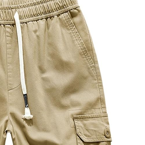 Pantalones cortos cargo holgados de algodón para hombre miniatura 6