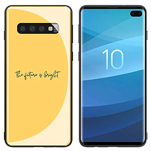 Samsung Galaxy A70 Case, Soft TPU Frame Protective Anti-Scratch Tempered Glass Back Cover SPM-41 Simple Minamilst Quote