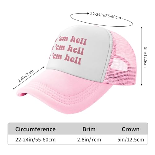 Image of Put It On My Boyfriends Tab Trucker Hats for Women Pink Men Humor Gift Pink Hats for Men