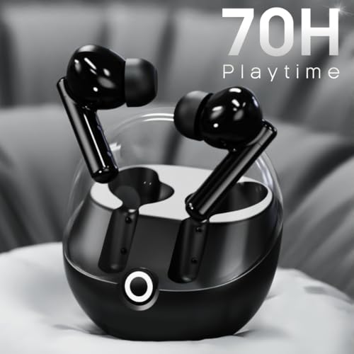 Image of Leaf Buds X514 True Wireless ANC in Ear Earbuds with AI Sound App,Active Noise Cancellation,Transparency Mode,70H Playtime,Quad Mic Enc,40Ms Low Latency,13Mm Driver, Ipx5, Bluetooth V5.4(Carbon Black)