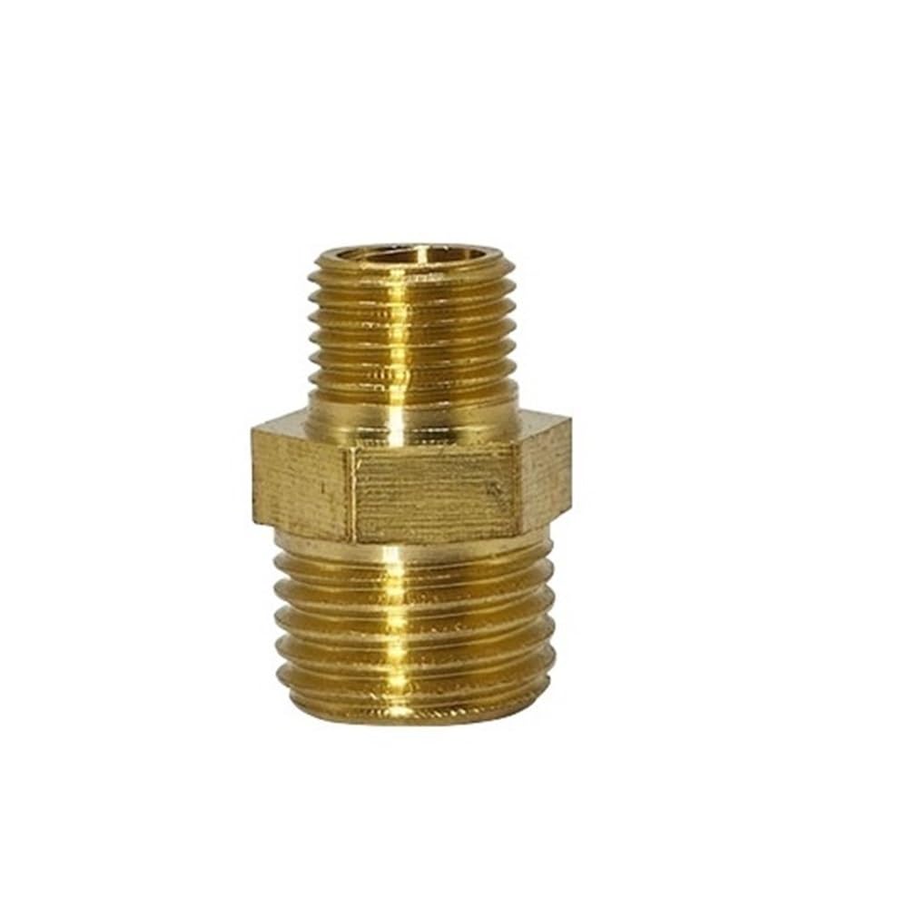 Samlng One Color High Reliability Hex Threaded Pipe Coupling For Irrigation Systems - Brass Metal Adapter, 1Pc(1/8X1/2In)