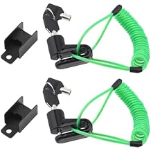 Windance 2PCS Disc Brake Lock with Reminder Cable 120cm/47in, Anti Theft Wheel Lock for Motorcycles Scooters Bicycles