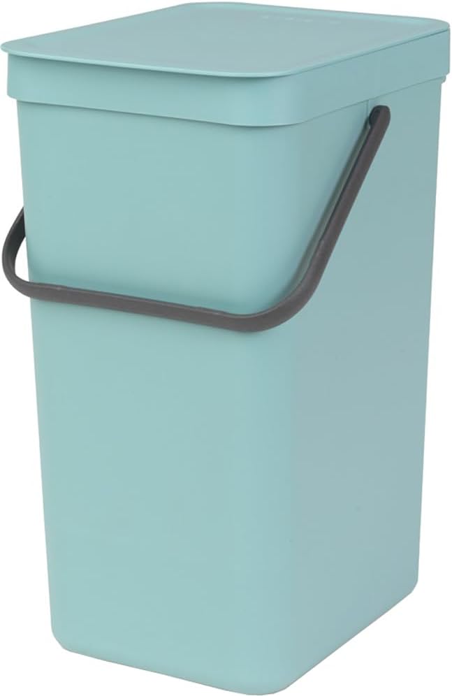 Brabantia 109843 Sort & Go Recycling Bin, Plastic, 16 L – Mint Green Brabantia 109843 Sort & Go Recycling Bin, Plastic, 16 L – Mint Green