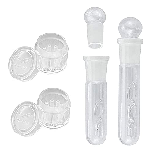 PhoenixDN 4 Stück Planaria Trap, Planarienfalle Glas, 2 Loch 3 Loch Klarglas Catcher Trap, 8 Löcher Acryl Aquarium Falle, Falle und Schnecken Falle für Aquarium Garnelen Aquarium Cover