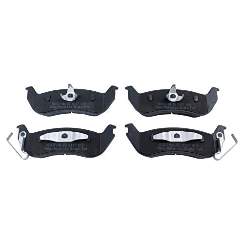 Image of TRQ Rear Brake Pad and Rotor Set Semi Metallic Rotors Compatible with 2010-2011 Ford Ranger