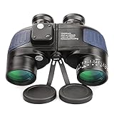 BYDPBS Binoculares 10X50 con Brújula. Prisma BAK4 con Telémetro De Visión Nocturna. 100% IPX7 A Prueba De Agua para La Caza Observación De Aves Navegación