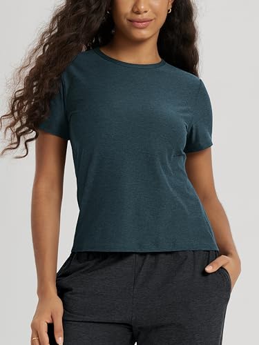 Image of ODODOS Women's Short Sleeve Performance T-Shirts - Ultra Soft odSTRATUM Tech Crew Neck Tee UPF 50+ Essential Top