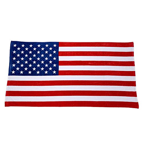 BoomLee American Flag Beach Towel Quick Fast Dry Outdoor Travel Rack Swim Micro