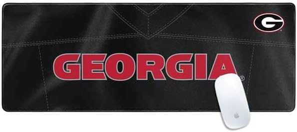 Skinit Large Gaming Mouse Pad - Officially Licensed University of Georgia Black Jersey Design with Stitched Edges, Waterproof, Non-Slip Rubber Base, Desk Mat for Keyboard & Mouse, 31.5" x 11.8" inches