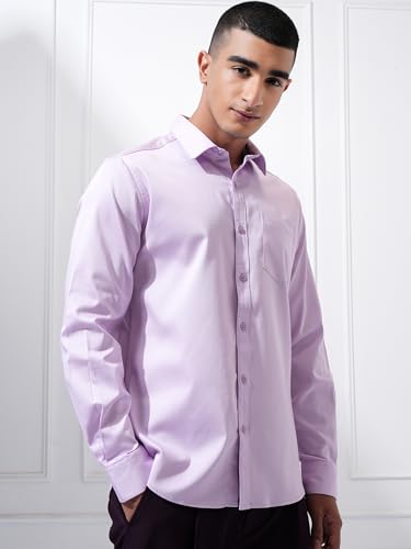 Image of Highlander Men's Slim Fit Formal Shirt | Solid Formal Shirt for Men | Comfortable Fabric | Stylish Design for Everyday Use & Office Wear