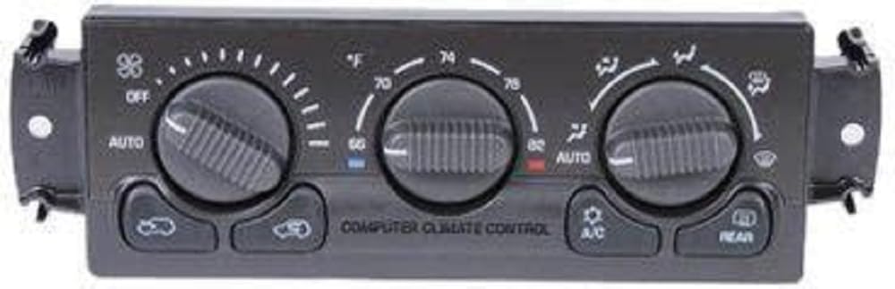 Panel de control de calefacción y aire acondicionado con interruptor para desempañador del parabrisas trasero, equipo original ACDelco 15-72979 GM Panel de control de calefacción y aire acondicionado con interruptor para desempañador del parabrisas trasero, equipo original ACDelco 15-72979 GM