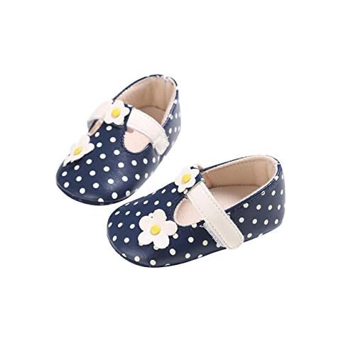 DEBAIJIA Baby Mädchen Prinzessin Schuhe Kleinkind Schöne Frühling Blume Spot Muster Weiche Sohle rutschfeste Kunstleder Cover
