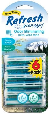 American Covers 09411T Car Air Freshener, Vent Stick, Summer Breeze/Alpine Meadow Scents, 6-Pk. - Quantity 4