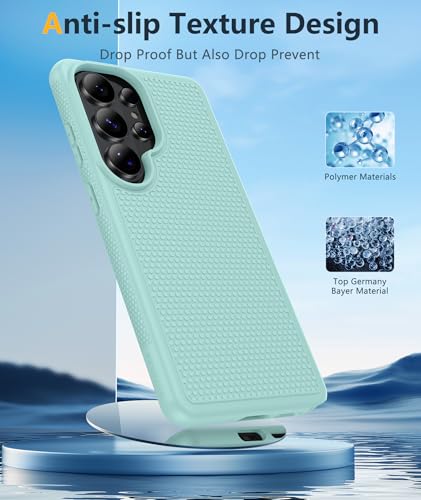 Image of FNTCASE for Samsung Galaxy S26 Ultra Case: Military Grade Drop Protection, 14ft Drop Tested, Screen Protector Included, Anti-Slip Anti-Fingerprint TPU Shockproof Phone Case Cover (Mint Green)
