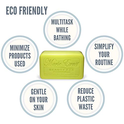 Marie Ernst 2-Pack, 4 Lemon Half Bar Soaps That Combine Into 2 Full Lemon Verbena Bars, Shea Butter, Olive Oil, Aromatic Scented Lemongrass, Vegan Bath Soap For Men And Women #TOP3