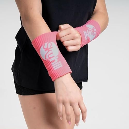 Munhequeira Canelada Skyhill Rosa Tamanho Unico